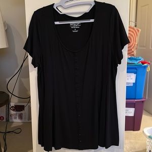Torrid Black Button-Front Top